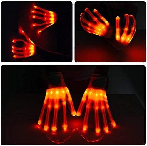 Miniatura 3 de Guantes de mano de esqueleto iluminados, modos de ajuste, guantes LED, nuevos divertidos y geniales recuerdos de fiesta, juguetes geniales, regalos