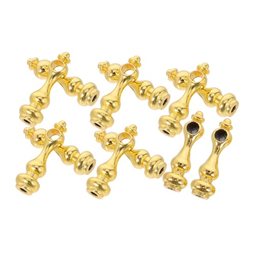 DOITOOL 10pcs Metal Decorative Spindles for Railing Durable Furniture Hardware Connectors for Wine Cabinets and Serving Carts Easy Installation Elegant Design Versatile Use