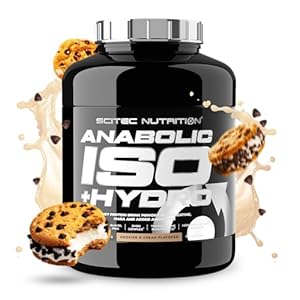 Scitec Nutrition Anabolic Iso+Hydro – Mezcla de proteína de suero – con creatina Maca y aminoácidos – Complejo ZMB6 para el mantenimiento de la testosterona, 2350 g, Crema de galleta