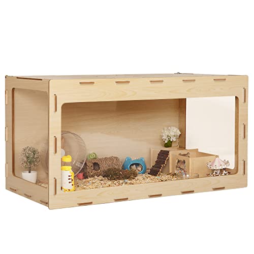 Cage en bois pour hamster pour stopper les projections de litière et les évasions