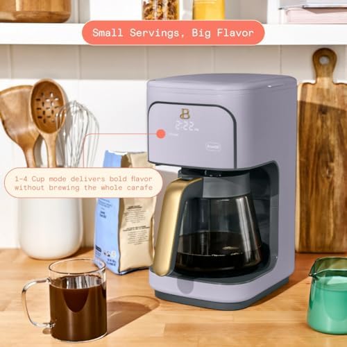 12 Cup Programmable Coffee Maker, 24 Hour Auto Brew, Touch Display, Bold Strength Control, Glass Carafe, Reusable Filter, Auto Shut Off (Lavender) - 1