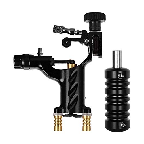 ATOMUS Machine à tatouer rotative noire avec kits de préhension Liner et Shader pour débutant au tatouage