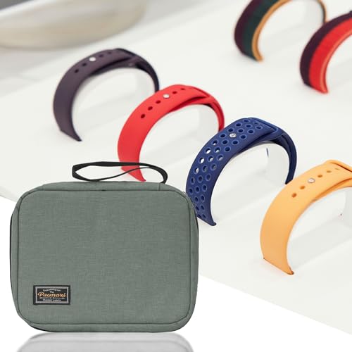 Image of 20 Watch Bands Storage Carrying Case Compatible with Watches,Expandable Watch Band Holder Stores 20 Watch Bands Fit for Most Sizes of Watch Straps,Organizer for Watch Bands, Bag Only(Dark Grey)