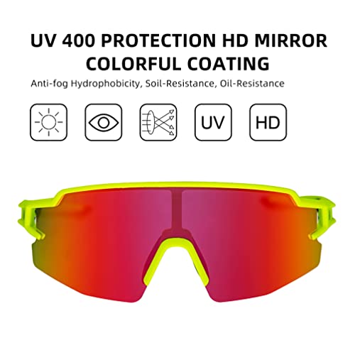 ROCK BROS Óculos de sol polarizados para homens e mulheres, proteção UV, óculos de sol esportivos (a