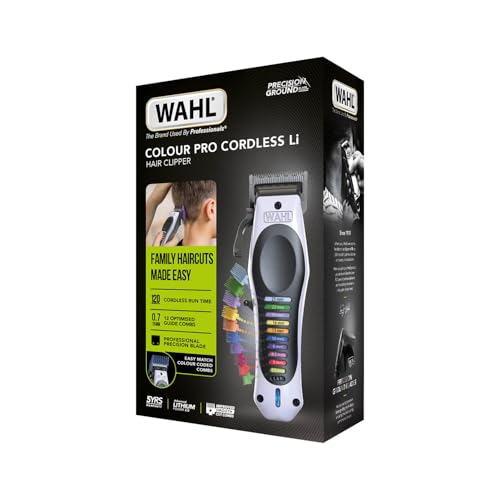 WAHL Color Pro Lithium Hair Clipper, Grooming Kit, Family Hair Cutting Set, Adjustable Lever for Ultimate Control of Cutting Length, Ultra Strong Battery, Scissors & Hair Comb - Image 6