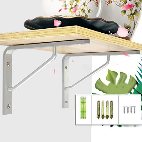 Heavy Duty Brackets, 2-Pack Shelf Bracket Solid Aluminum,Corner Brace Support Fastener Wall Hanging #TOP6
