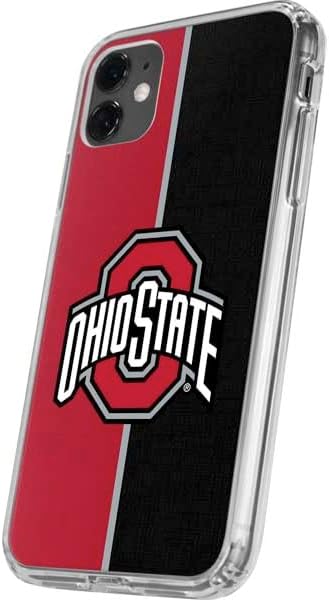 Skinit Clear Phone Case Compatible with iPhone 11 - Officially Licensed Ohio State University OSU Buckeyes Split Design