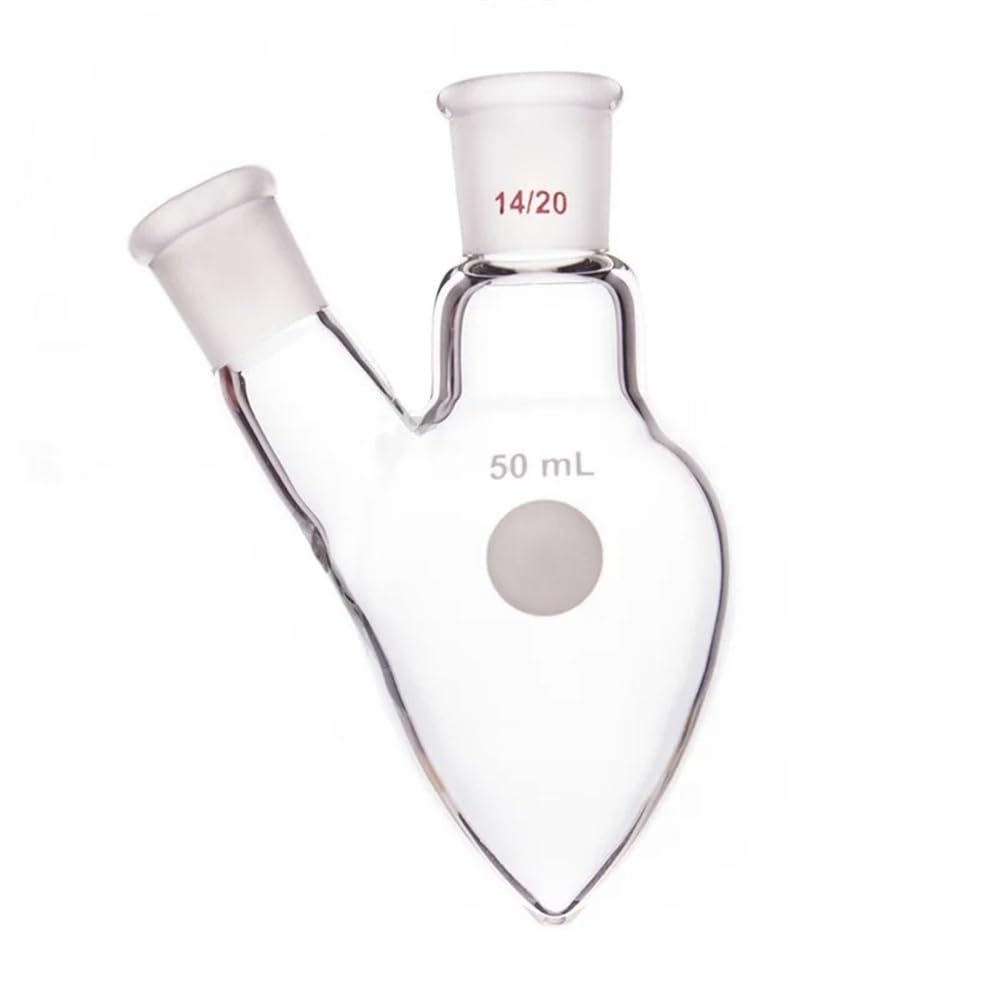 Equipos y suministros de laboratorio Matraz con dos formas de corazón Capacidad del matraz: 5 ml, 10, 15, 25 y 50 Vidrio borosilicato F34