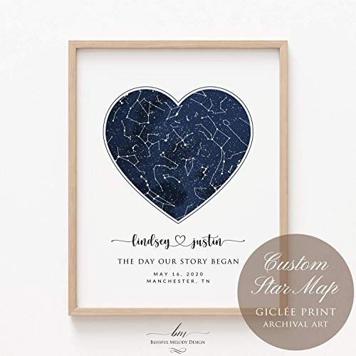 Image for Custom Star Sky Map Print - UNFRAMED,