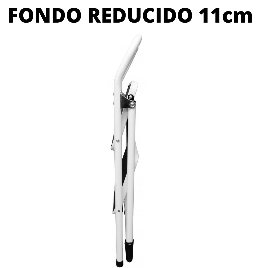 Homelux 710056 Taburete Acero 3 Peldaños, Plegable