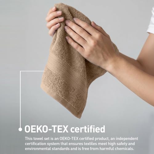 Image of TRIDENT Soft Comfort Air Rich Towel 100% Cotton Hand Towel for Daily use, 500 GSM Highly Absorbent Towels for Men /Women, 4Pc Hand Towel Set (41 cm X 66 cm), Acorn