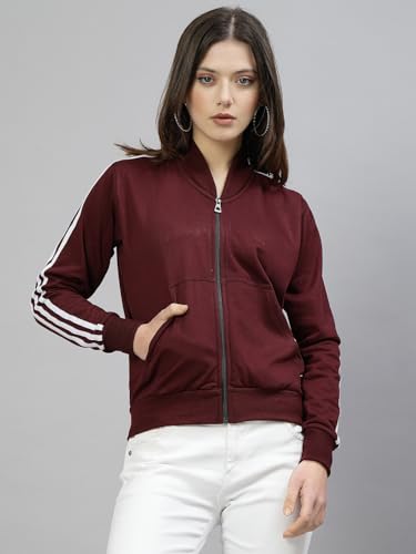 Image of UZARUS Women Cotton Full Zipper Sweatshirt Fleece Jacket for Winter