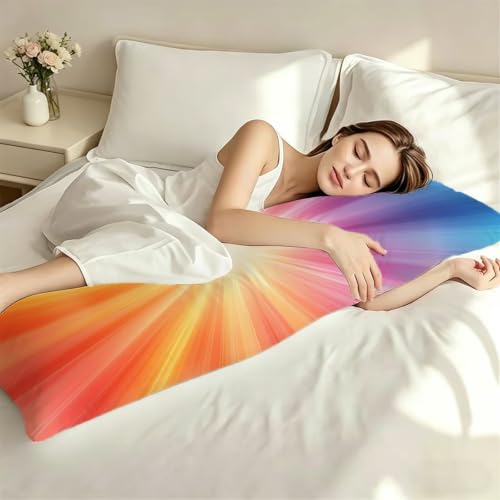 Housse de coussin rectangulaire velours 150x50 abstrait grand format lit - 3