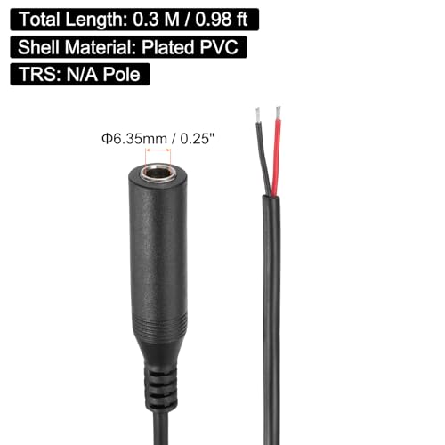 Cable de audio de 6,35 mm hembra para reparar sonido de auriculares 2