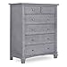 Evolur Cheyenne 6 Drawers Chest, Stormy Grey