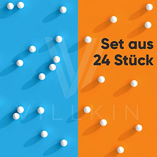 Villkin Table Tennis Balls, 24 Pieces - 40 mm Durable Plastic, Seamless, Constant Rotation, Competition & Leisure, White, Set of 24 - Image 3