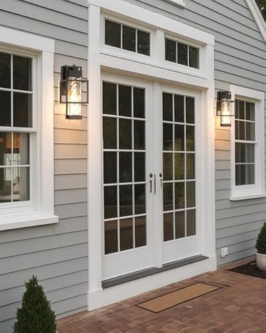 SHIMR Outdoor Wall Lights Modern Outdoor Sconce Lights 15 H Black Finish