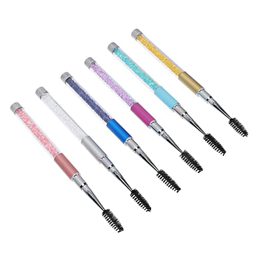 MUSISALY 6個耐久性のあるまげブラシ マスカラワンド セパレートまげブラシ メイクアップ用品 軽量で持ち運びやすい アイメイクツール