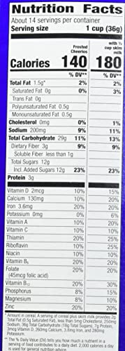 Image of Cheerios Frosted Breakfast Cereal with Oats, Gluten Free, 18.4 oz (Pack of 7)