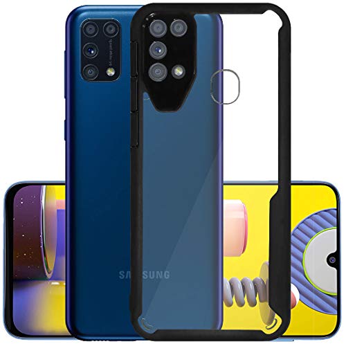 Image of Soft Shockproof Clear Case Air Cushion Hybrid Cover for Samsung Galaxy M31 Prime / M31 / F41 - Black