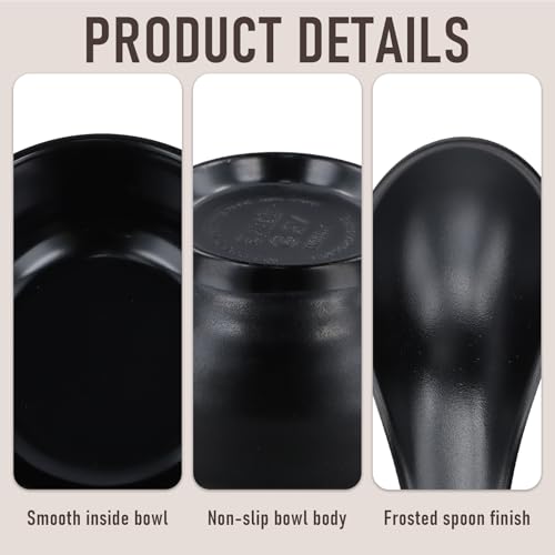 Set di 6 ciotole per salsa di soia in ceramica, 90 ml, piccole ciotole per salsa di soia con cucchiaio per condimenti, sushi ketchup, barbecue - immagine 3