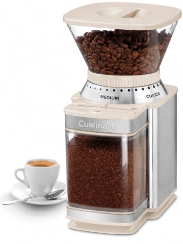 Cuisinart Coffee Grinder Electric One-Touch Automatic Burr Coffee Grinder with 18-Position Grind Selector Cup Size Selector for 4 18 Cups Cream Stainless Steel