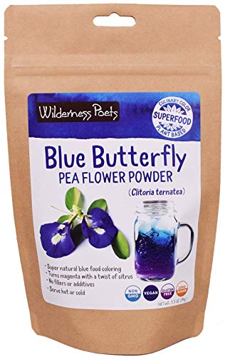 Wilderness Poets, Blue Butterfly Pea Flower Powder (3.5 Ounce)
