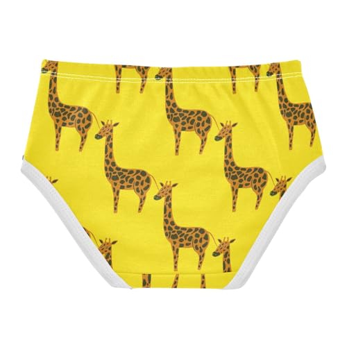 Wusikd Colored Giraffe Girls Underwears Cotton Orange Girls Briefs Soft Toddler Underwear 5T2