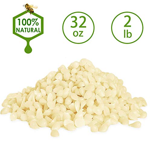 Vanrener Beeswax Pellets 2 lb, White, Pure, Bees Wax Pastilles, Triple Filtered, Great