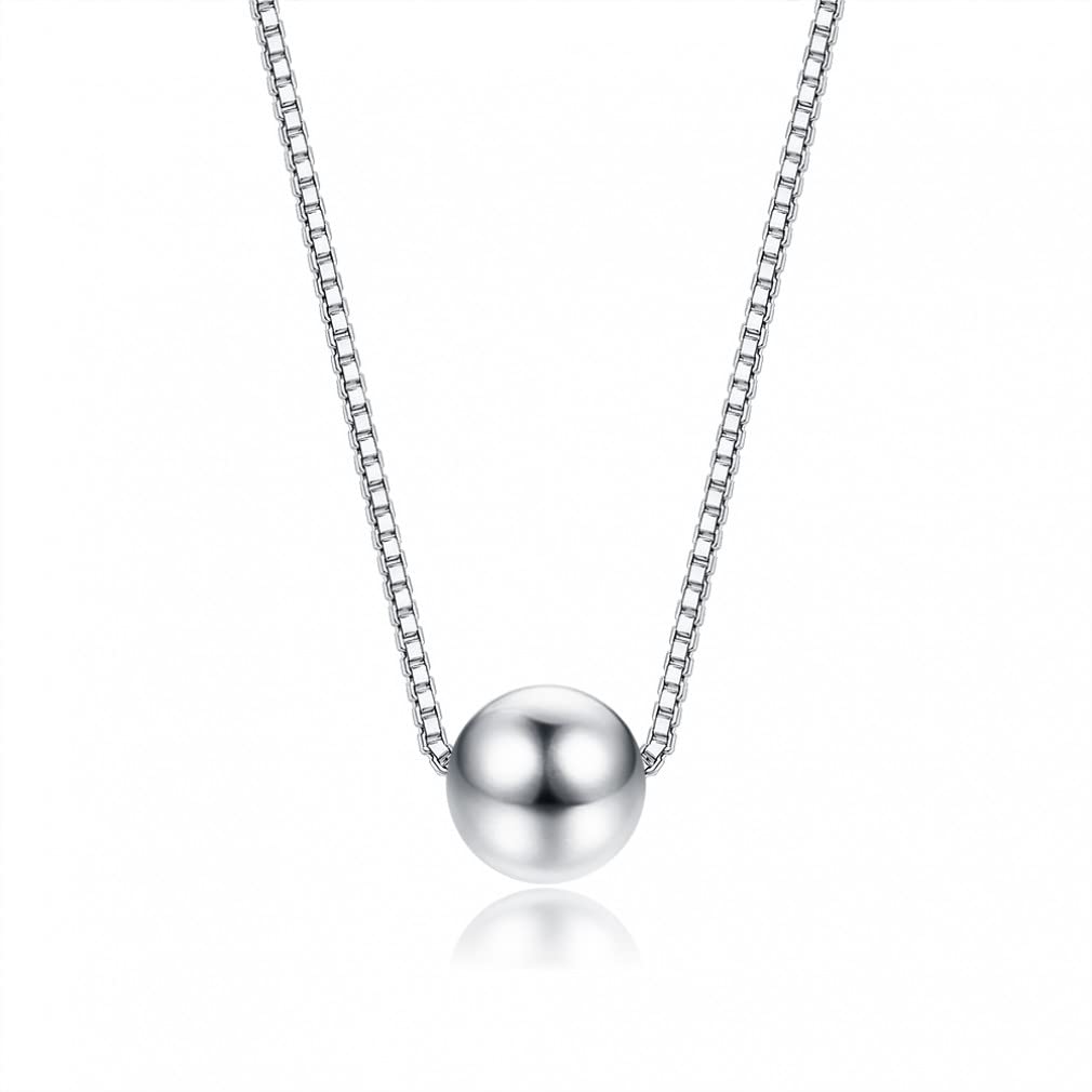 Collana con piccolo ciondolo rotondo per donne e ragazze, collana regalo di anniversario, A