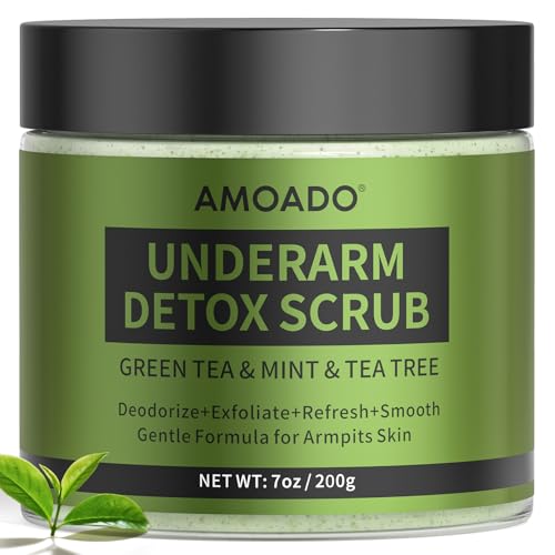 Armpit Detox Scrub with Green Tea Gentle Underarm Detoxifying Scrub for Odor Control Underarm Detox Exfoliating Body Scrub for Women & Men Deodorant Scrub Freshen Skin
