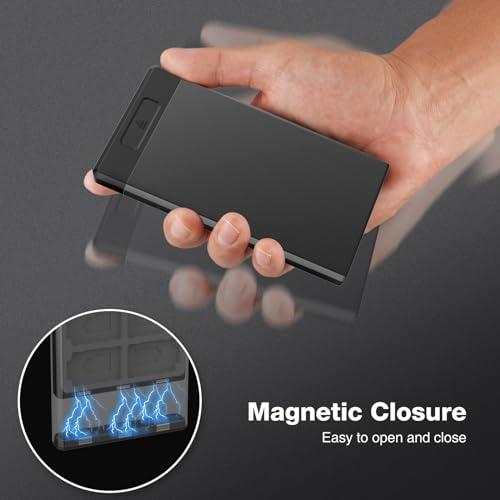 Image of HEIYING Switch Game Card Case for Nintendo Switch 2 2025 / OLED / Lite Games Cards, Metal Game Storage Holder with 20 Games Card Slots and 20 Micro SD Cards Slots