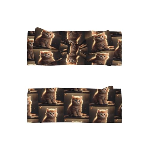 cute small cat Picture Baby Bow Headband Super Stretchy Soft Bows Hair Accessories for Newborn Infants Toddlers Kids Girls2