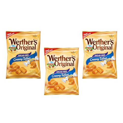 Sugar Free Werthers CreamyToffees 80g Bag x 3
