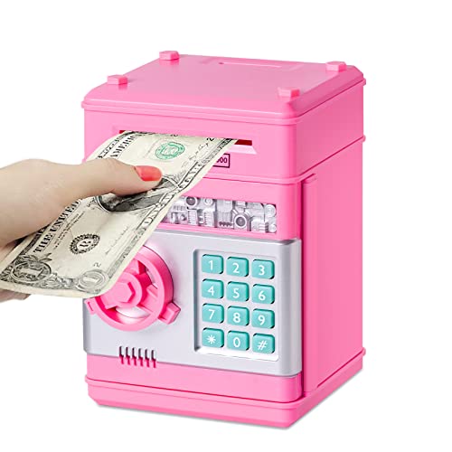 Subao Piggy Bank Kids Electronic ATM Bank Money-Bank for Kids Money Safe Cash Coin Bank Money Saving Box Great Gifts Toys for 3 4 5 6 7 8 9 Year Old Boys and Girls Kids Xmas Gift