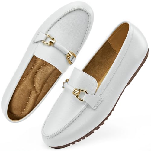 Image of HARENCE Loafers for Women Comfortable Slip On Business Work Flats Shoes Casual Driving Moccasins Penny Loafer