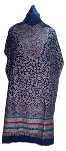 Image of Womens designer woolen suit for women with salwar and kashmiri shawl winter wear kani unstitched fabric set, stylish kurta pant set woollen dress material for women by pure pashmina wooltex