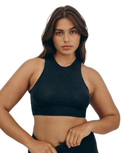 Organic Basics Women's Core Crop Tank Top, BlackXX-Small at Amazon