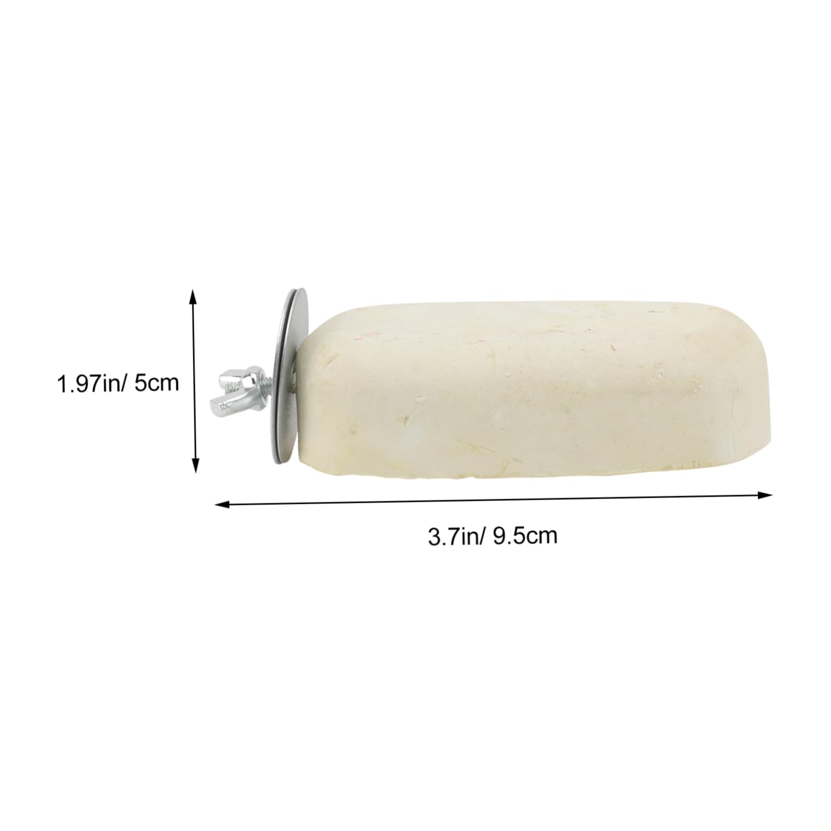 Garneck 1pc Bird Teeth Grinding Stone Bird Shredding Parrot Squirrels Grinder Board Chew Mouth Stand Hamster Stuff Molar Stone for Birds Stones Rodent Stainless Steel Yellow