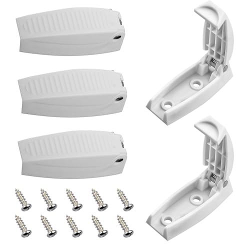 RV Murts RV Baggage Door Catch, 5pcs Camper Luggage Cabinet Holder, Keep Travel Trailer Compartments Door Open Latch, Easy Install Motorhome Storage Pop up Door Hook Accessories and Parts for Outside.