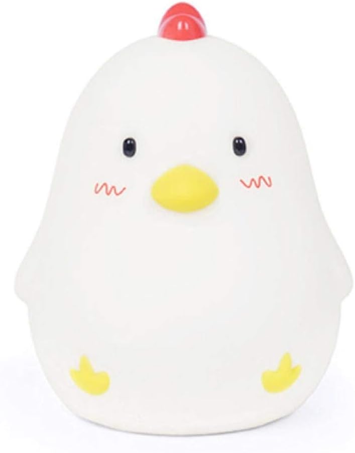 ADCorner Bedside Lamp Chicken Wake Up Alarm Clock Adjustable Brightness Night Light for Nursery Baby Kids Bedroom Birthday Chicken Christmas Gift