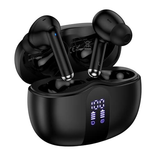 Samsung Wireless Earbuds Bluetooth 5.3 Headphone for Samsung Galaxy S26 S25 Ultra S24 S23 S22 S20 A17 A16 A15 60H Playback Stereo in Ear Earphone with LED Display Sports Headset with Mic for Android