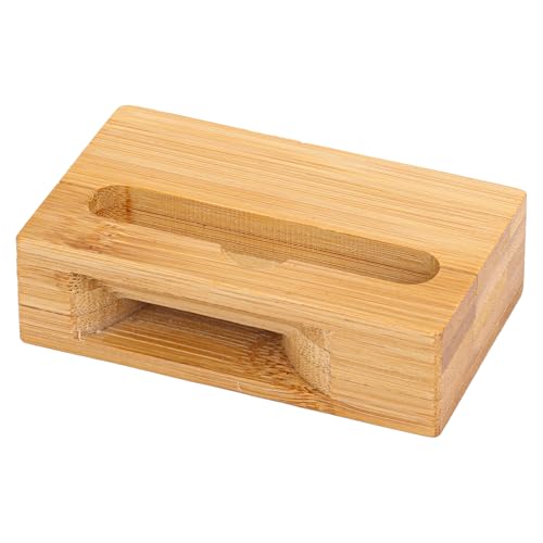 Multifunktionaler Telefonständer aus Holz mit integriertem Lautsprecher, elegantes Design, Halterung aus Holz, für Smartphone, praktische Telefonhalterung mit Lautsprecherfunktion für Haus, Büro und