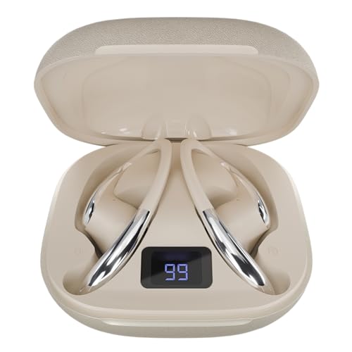 Image of ACwO DwOTS Sense Pro OWS Earbuds with 42dB ANC, Over Ear Headphone Design, 45H Battery, Fast Charging, Bluetooth v6.0, 3 EQ Modes, Voice Assistant Support, Bluetooth Earbuds (Cream)