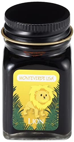 Image of Monteverde Jungle Fountain Pen Ink, 30ml, Lion (Yellow) | Animal-inspired fountain pen ink with bold color, smooth flow, and creative writing personality.