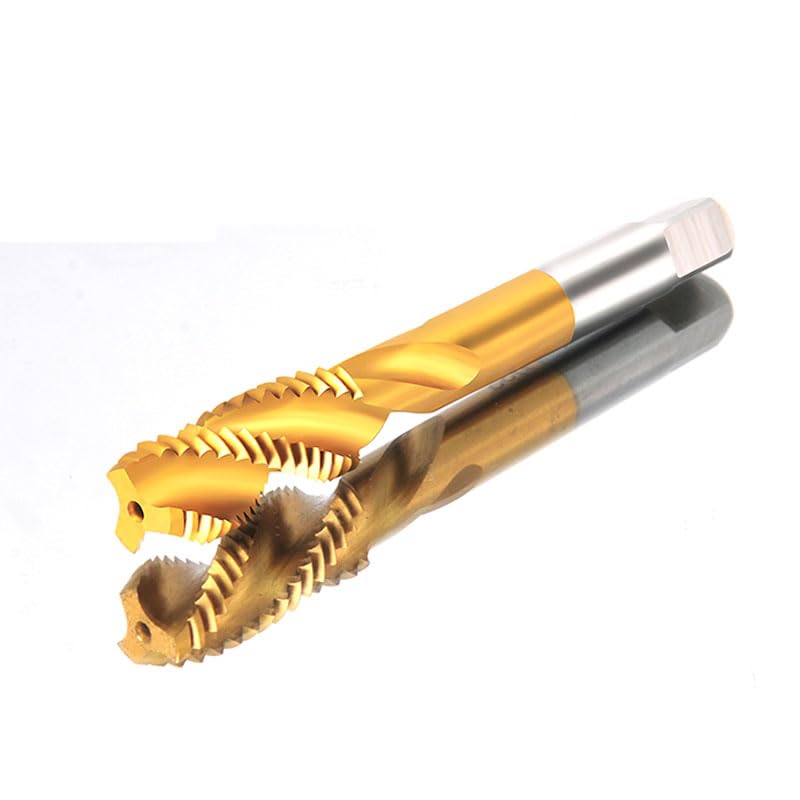 1 pz Maschi HSS M2 M3 M3.5 M4 M5 M6 M8 M10 M12 M14 M16 Maschi for Viti a Macchina Rivestiti in Titanio Maschi for Filettatura Lavorazione dell'Acciaio Inossidabile(M5-0.8,Ex-Pot)