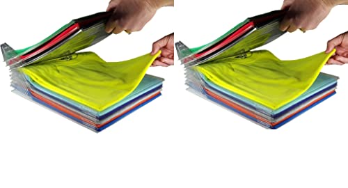 tempo di saldi Sistema de Ahorro de Espacio Plegable para Armario, cajones, Camisetas, 20 Unidades