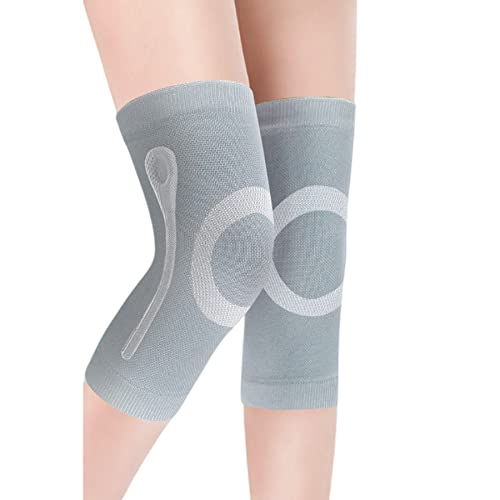 Image of JUMISEE (One Pair) Compression Knee Brace with Silicone Gel Spring Support, Men Women Knee Sleeve Leg Support for Running Pain Management Arthritis Pain Relief Rheumatism