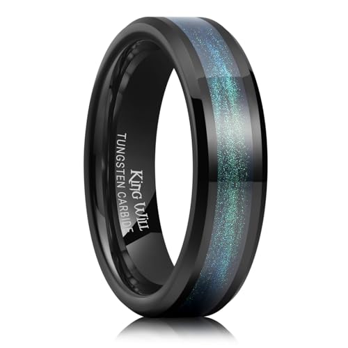 Alliance en tungstène noir pour homme et femme bague hypoallergénique durable 62,2