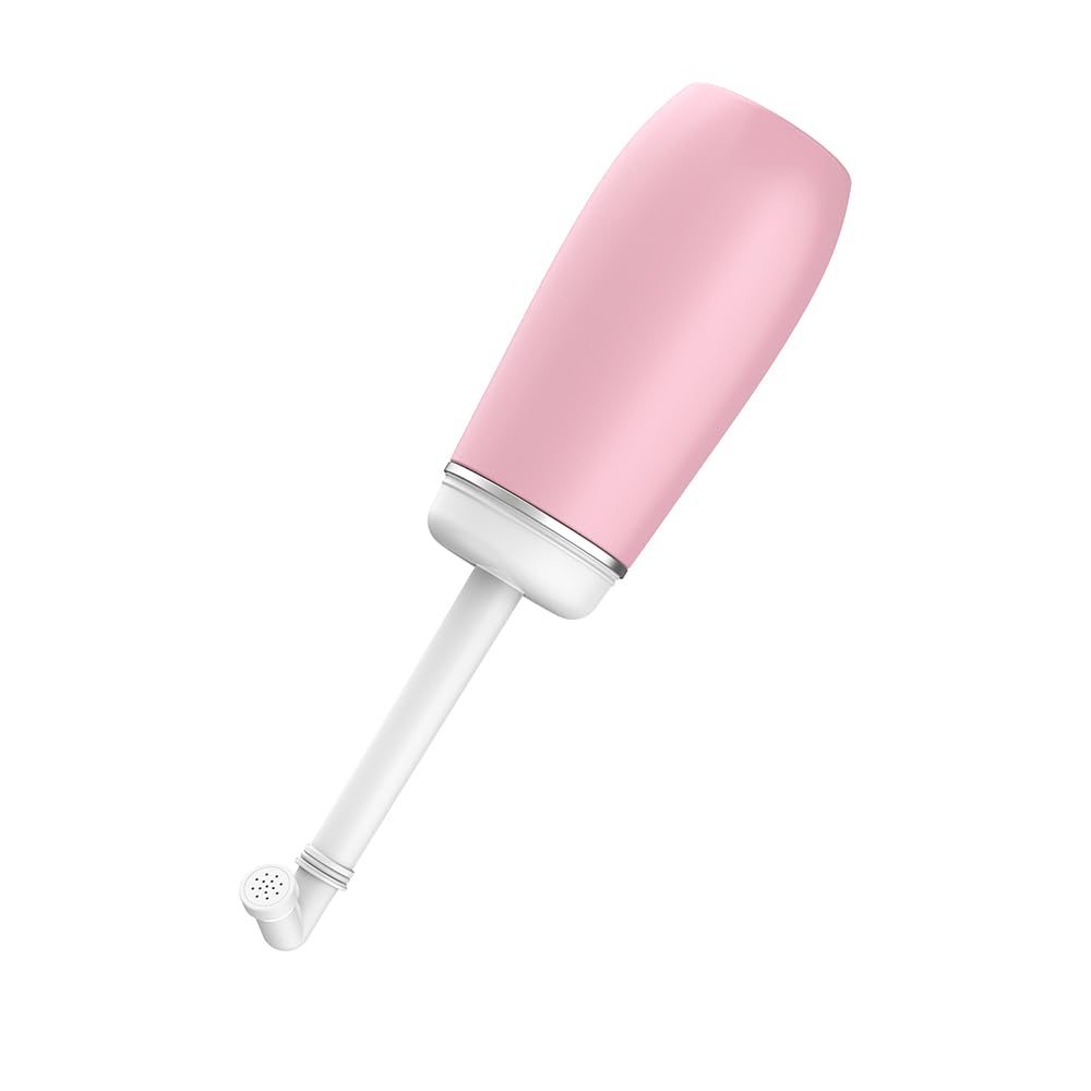 Bidé portátil para viajes, botella de peri personal de mano de 400 ml, práctico diseño a prueba de fugas, limpieza de higiene personal (rosa, 400 ml)